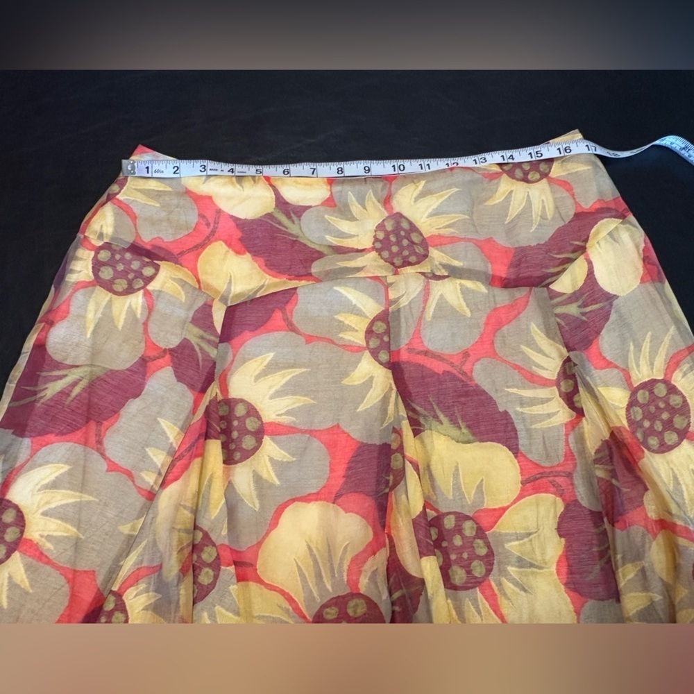 Nic & Zoe 12 SUNFLOWER Skirt Lightweight Tencel Blend Lined - Picture 6 of 9
